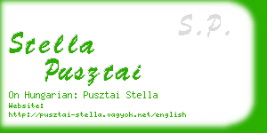 stella pusztai business card